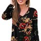 thumbnail image 3 of Camiseta femenina con cuello en V, camiseta femenina con cuello en V, camiseta suave para mujer, camiseta para mujer, muy recomendable, 3 of 5