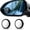 black, variant on 1 Pair Blind Spot Mirror Round HD Glass 360° Wide Angle Adjustable Blind Spot Mirror for Most Cars Convex Car Side Mirror