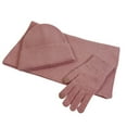 thumbnail image 1 of MIASHUI Solid Color Knit Hat, Scarf, and Gloves Three-Piece Set, Knit Fake Wool Yarn Scarf Red Christmas Hat Set RD2, 1 of 4