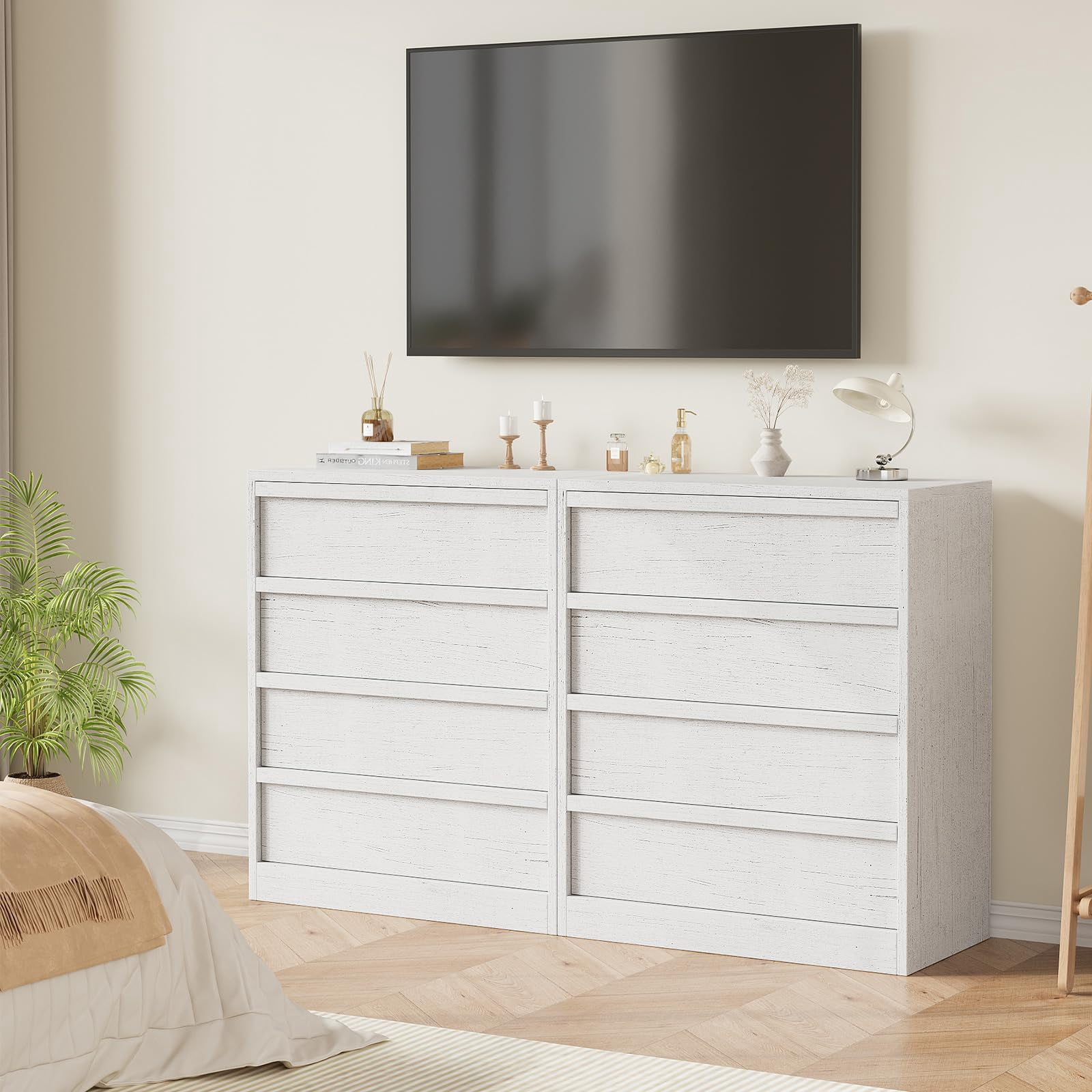 Modern 4-Drawer Dresser for Bedroom - Spacious Storage Cabinet - Versatile bedside table or Bedside Table for Living Room, Nursery, Entryway