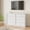 Antique White-4-drawer chest, variant on Modern Walnut 4-Drawer Dresser for Bedroom – 39in Tall Chest with Large Storage, Small Bedside End Table for Living Room, Nursery, Entryway – Anti-Tip, Wooden Vertical Cabinet –Walnut, 4-Drawer Chest