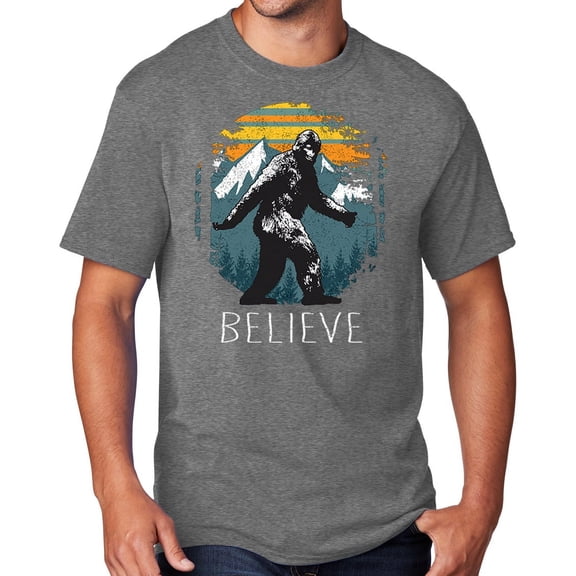 Men's Sasquatch Believe T-shirt, 2XL Graphite Heather