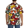 thumbnail image 5 of Sigee Retro Floral Butterfly Print Men's Shirts Casual Button Down Short Sleeve Summer Beach Shirt Hawaiian Vacation Shirts Tee Shirt-Small, 5 of 7