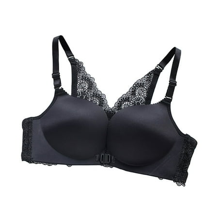 

Seamless Bra Front Opening Lace Underwear Wire-Free Bralette Breathable