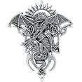 thumbnail image 3 of Jewelry Trends Sterling Silver Celtic Knotwork Fire Dragon Pendant on 18 Inch Box Chain Necklace, 3 of 5