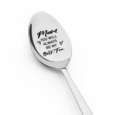 Mom Mothers Mother's Day Gifts from Daughter Son, Mother Birthday Gift for Mom Mum You Will Always be My Best-Tea Spoon for Tea Lovers Gifts for Step Bonus Mom Teaspoon for Mother Gift