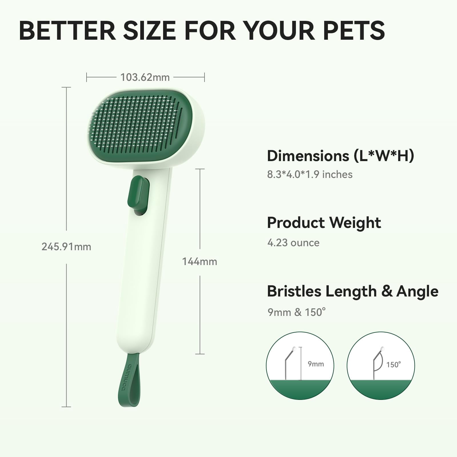 Cat Brush for Shedding, Cat Brushes for Indoor Cats, Cat Brush for Long or Short Haired Cats, Cat Grooming Brush Cat Comb for Kitten Rabbit Massage Removes Loose Fur