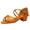 Brown, variant on Otqutp Latin Dance Shoes for Girls Low Heels Tango Salsa Ballroom Shoes Summer Professional Performance Practice Dancing Shoes