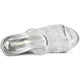 thumbnail image 5 of Sandalias de cuña con plataforma y purpurina para mujer Plata 37, 5 of 5