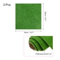 thumbnail image 2 of Artificial Grass Mat 19.7" x 19.7" Green Realistic Fake Turf for Garden, Lawn Decoration Sand Table 3pcs, 2 of 5
