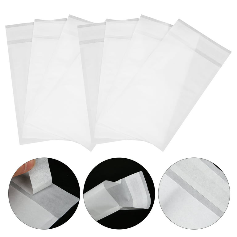 100pcs Wax Paper Bags Self Adhesive Packing Bag Small Clothing Packaging Bags