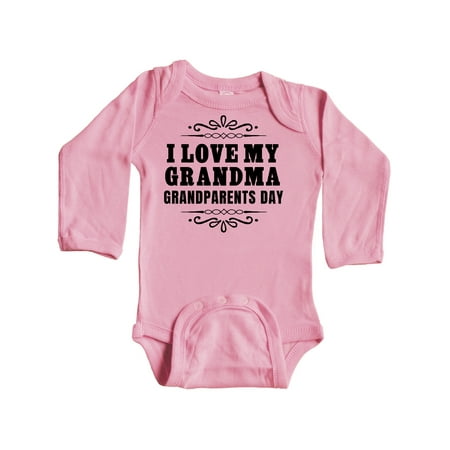 

Inktastic Grandparents Day I Love My Grandma Gift Baby Boy or Baby Girl Long Sleeve Bodysuit