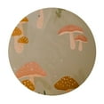 Autua Mushrooms Plants Forest Round Table Cover, Stain Resistant