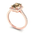 thumbnail image 2 of Clara Pucci 14K Rose Gold 1.86ct Champagne Solitaire with Accents Ring, 2 of 8