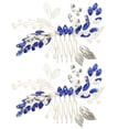 thumbnail image 1 of Miangastore 2 pcs Blue Rhinestone Hair Comb Leaf Hair Comb Bridal Hair Side Comb Wedding Hair Combs, 1 of 8