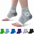 thumbnail image 1 of wonima44 6Pairs Neuropathy Socks - Toeless Compression Socks for Women & Men, Plantar Fasciitis & Achilles Tendonitis Relief, Arch Support (Large), 1 of 1