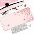 thumbnail image 2 of Pink Cherry Blossoms Mousepad Home Computer Table Large Pc Mouse Pad Art Sakura Keyboard Mause Rug Desk Mat Office Accessories, 2 of 5