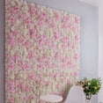 thumbnail image 2 of Panel de flores de rosa de seda artificial Decoración decorativa para bodas Rosa + blanco, 2 of 6