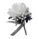 thumbnail image 4 of Broche de boda Artificial Sunnimix Boutonniere Corsage Broche Pin Gris blanco y plateado, 4 of 8