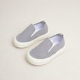thumbnail image 3 of Dakaela 6M-8Y Infant Baby Girls Boys Canvas Shoes Soft Sole Toddler Slip on Walking Shoes Newborn Crib Loafers Casual Sneakers Grey 8.5, 3 of 6