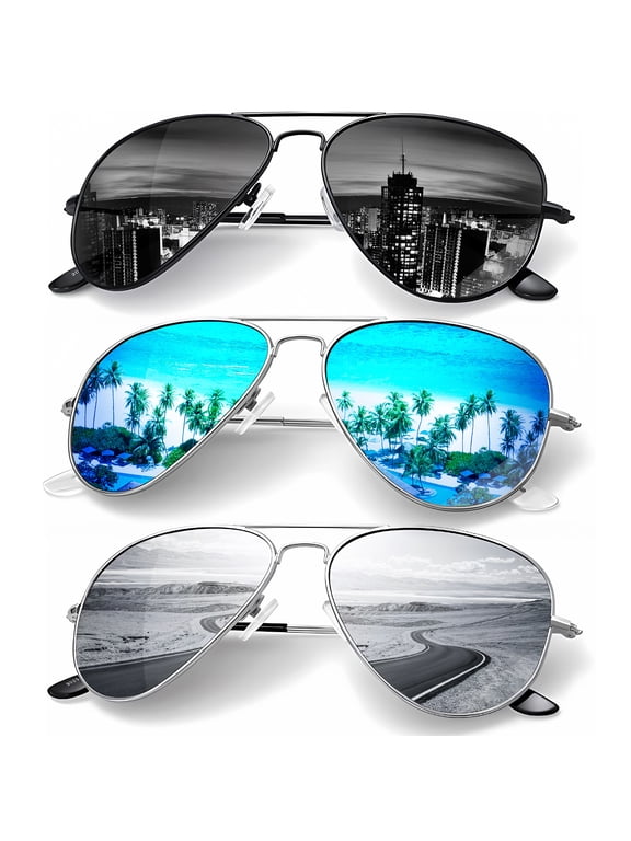 SKY AVIATOR FRAME SUNGLASSES E40150U IN METAL