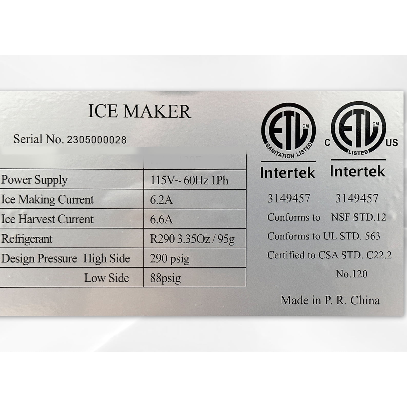264 lb/day Commercial Ice Maker for Restaurants & Bars – l Ice Maker for Restaurants & Bars, NSF Certified, 110V