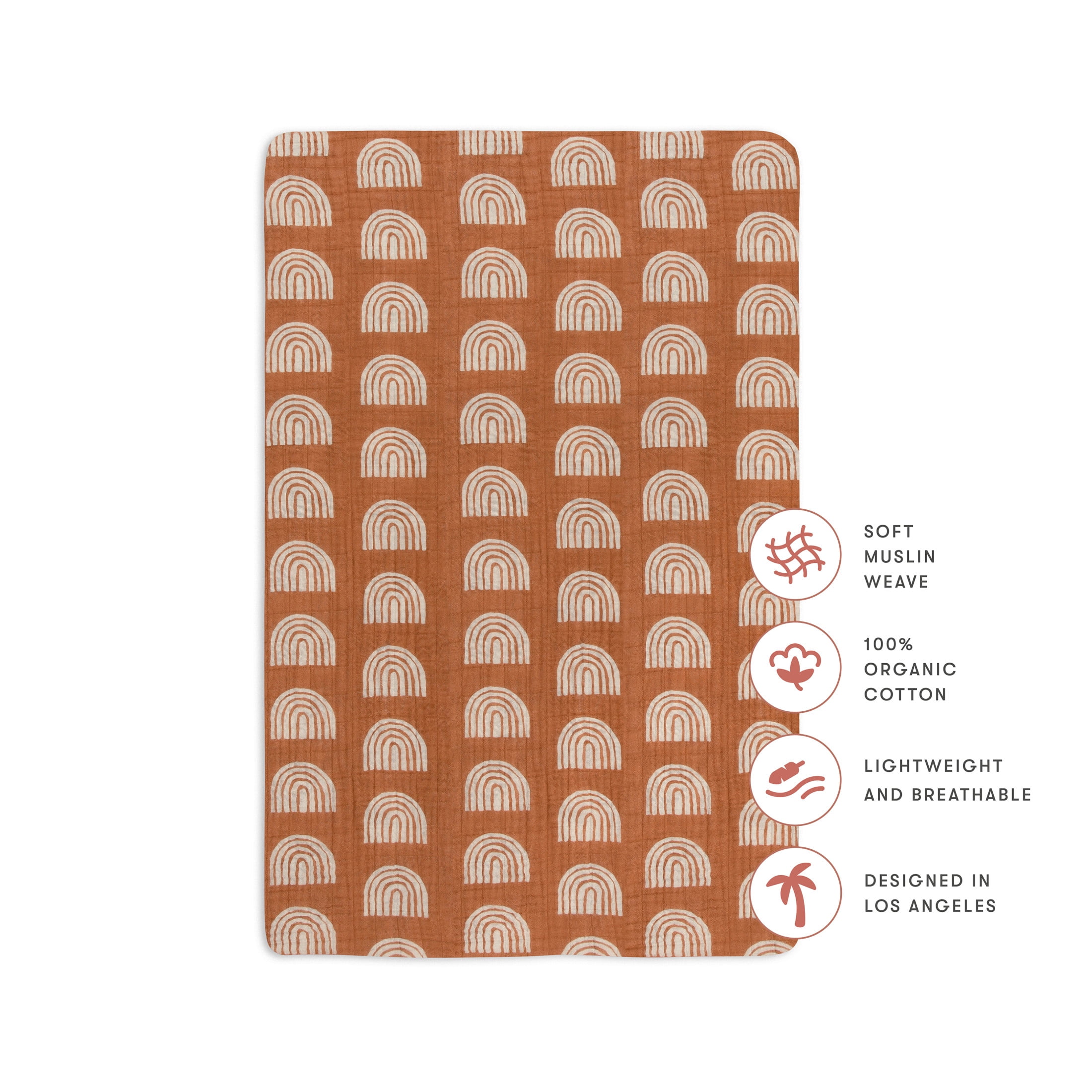 Babyletto Mini Crib Sheet in GOTS Certified Organic Muslin Cotton