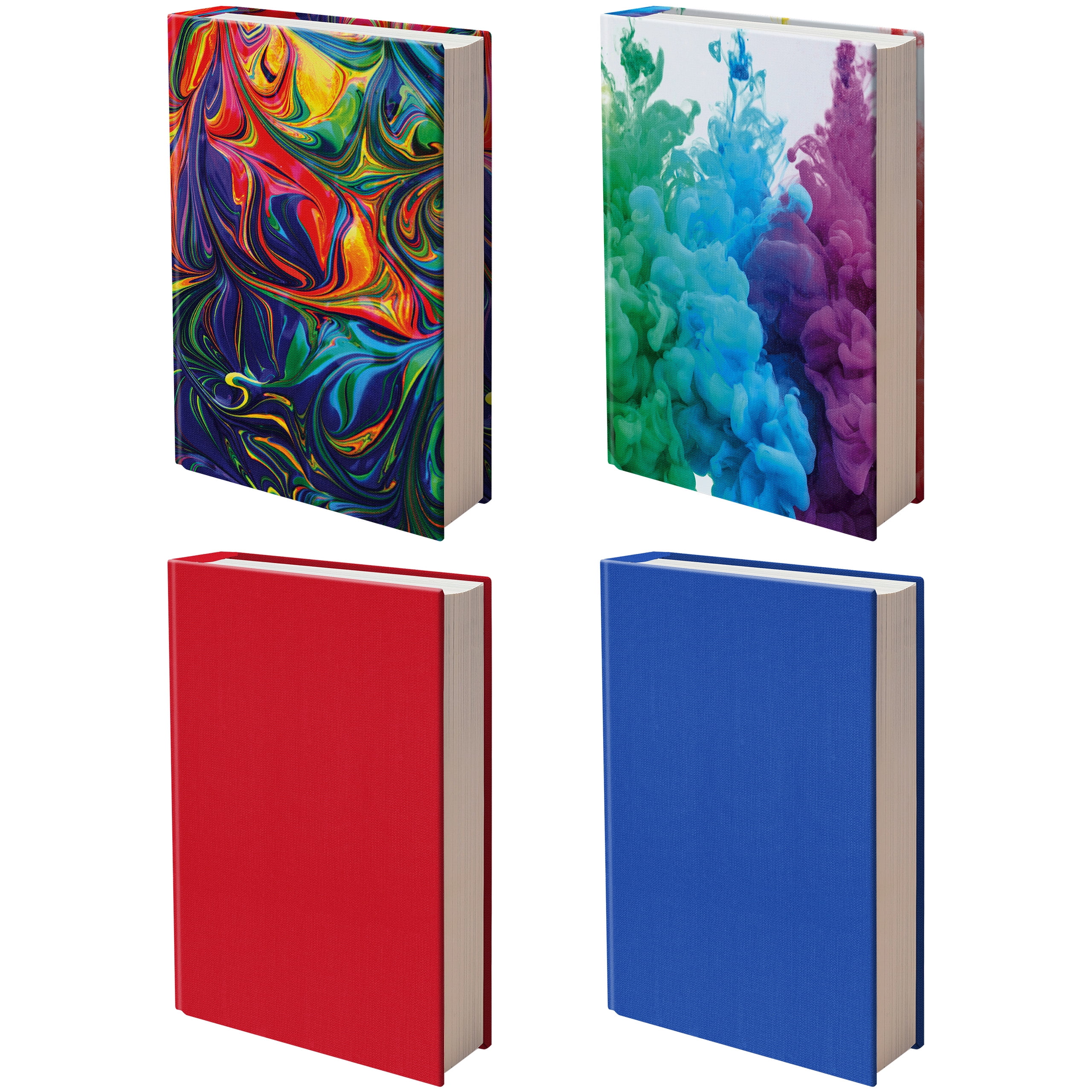Ellopi 8" x 10" Stretchable Book Covers Cool Print or Solid Book Sox, 4