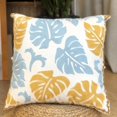 thumbnail image 2 of Boho Pillow Covers, Decorative Pillowcase, Square Embroidery Throw Pillows Cushion Set for Sofa Couch Bed Bench Living Room, Modern Plant Floral Pattern, 18 x18 inch (Monstera), 2 of 6