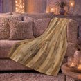 thumbnail image 6 of Aged gray brown wood plank print Flannel Blanket warm rustic cabin artwork Home Decor for couch bedroom den reading chair, Housewarming Gift for adults and hosts, 6 of 9