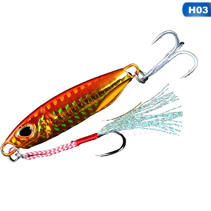 AkoaDa Fishing Lures Long Jigging Lures Spoons Saltwater Freshwater Spinner  Spoons Tackle Baits - Walmart.com - Walmart.com