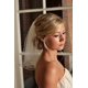 thumbnail image 2 of Velos de novia de cristal, velo corto de 1 nivel, malla suave con peine, velo de novia para fiesta de boda, accesorios para el cabello para mujeres y niñas (perla blanca pura), 2 of 4