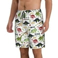 thumbnail image 2 of Balery Cute Dinosaurs Traje de Baño Estilo Hawaiano para Hombre, Shorts de Secado Rápido con Bolsillos-Medium, 2 of 6