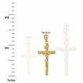 thumbnail image 2 of 10k Yellow Gold Crucifix Pendant Jesus Cross Necklace (1.44") MEDIUM (16 Inches), 2 of 5