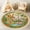 Color 2, variant on Washable Non Slip 3ft Round Rug, Cute Safari Animal Jungle Plants Pastel Colors Circle Area Rugs with Tassels Carpet for Nursery Bedroom Playroom Tent rug Tent Castle
