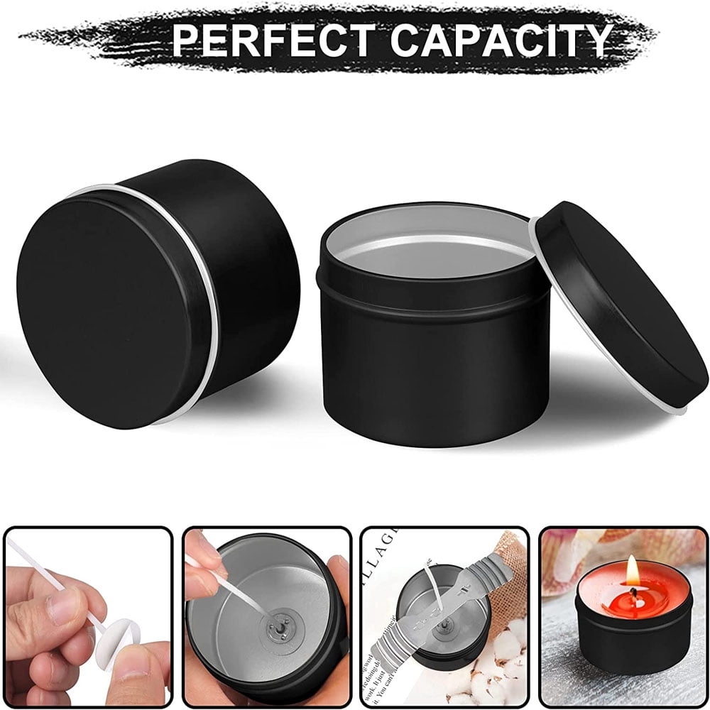 SUTENG Candle Tin 18 Pcs, Candle Containers, Candle Jars for DIY Candle Making, Arts & Crafts, Storage and Holiday Gifts