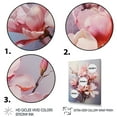 thumbnail image 3 of Designart "Pink White Magnolias love expression II" Floral Floater Framed Canvas Print, 3 of 7