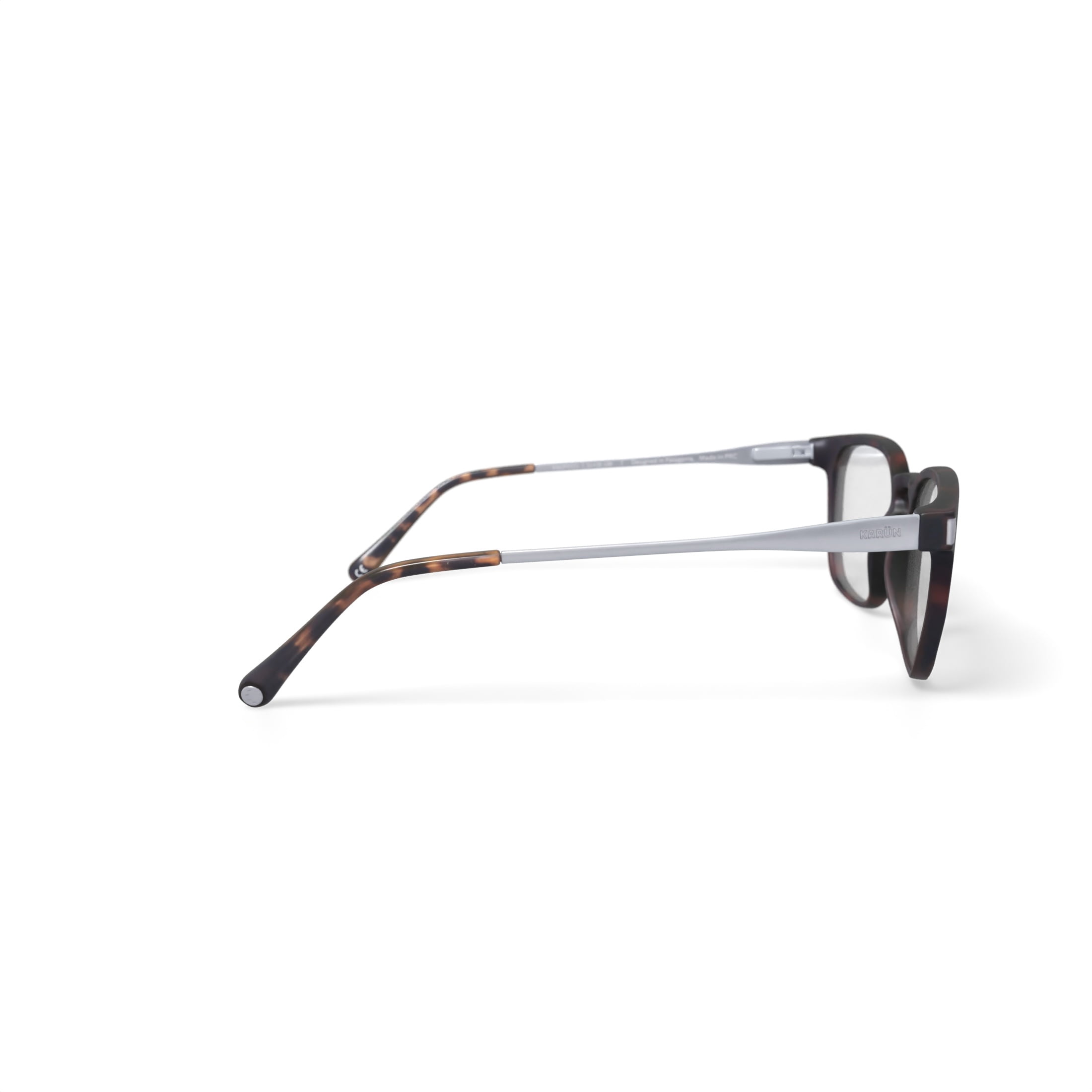 Karun Men's Vizcacha Square Prescription Eyeglasses with Case, Brown Tortoise