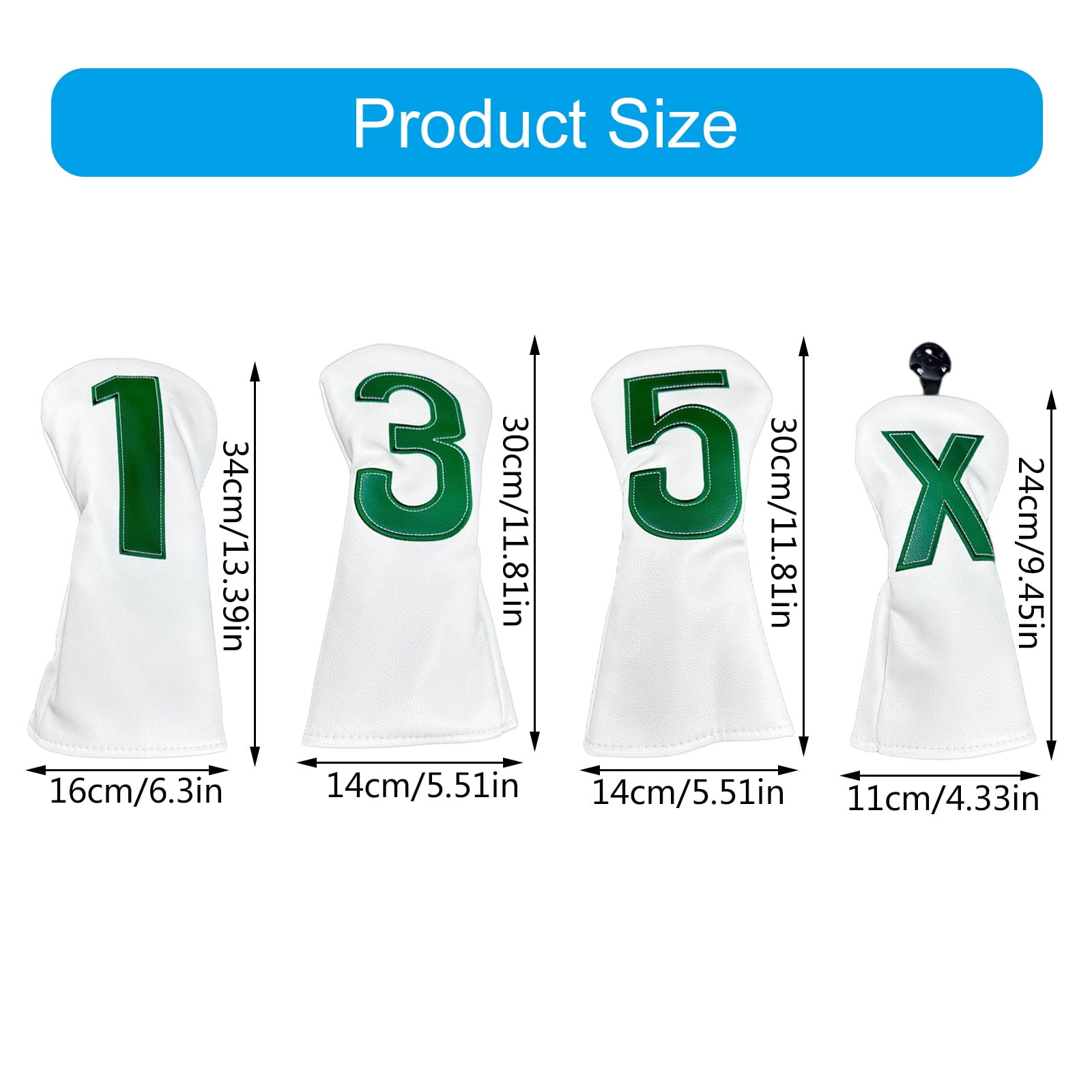 Golfs Driver Golfs Club Covers Iron Headcover PU Golfs Mallets Putter Headcover Golfs Club Head Covers for Men & Women