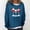 Blue, variant on Tetras Women 2024 Fall Top,Women's Large Tie Dyed Printed Round Neck Casual Long Sleeved Hoodie