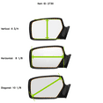 thumbnail image 5 of Fits 02-17 FD E Van, 00-05 FD Excursion, 99-07 F Series Super Duty Pickup, Right Passenger Flat Upper Replacement Mirror Glass Lens w/Adhesive USA, 5 of 6