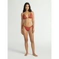 thumbnail image 3 of Time and Tru Women's and Women’s Plus Ottoman Rib Triangle Bikini Top, Sizes XS- 2X, 3 of 5