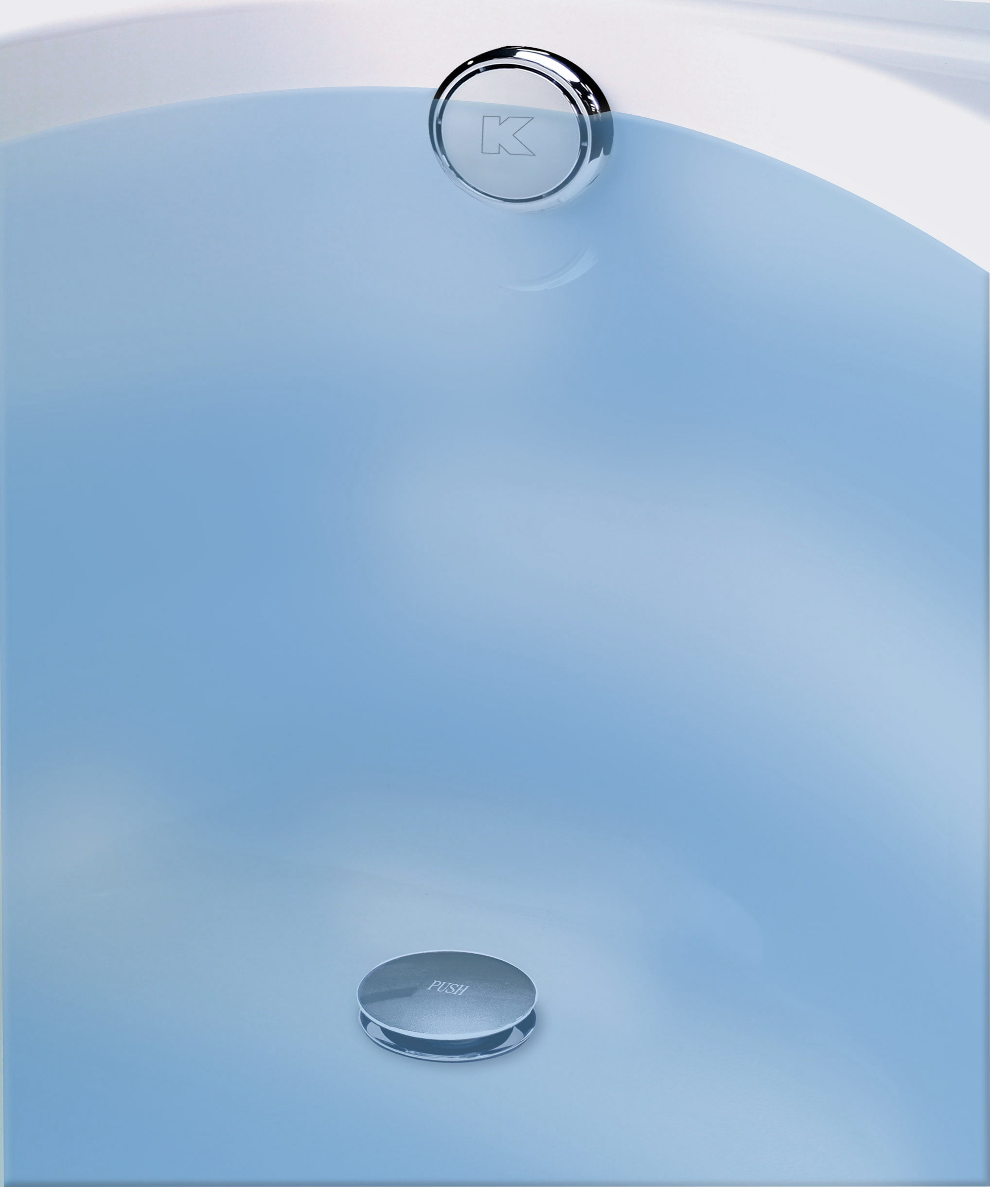 Keeney 630PVCFS Foot Lok Full Soak Bath Drain, Polished Chrome