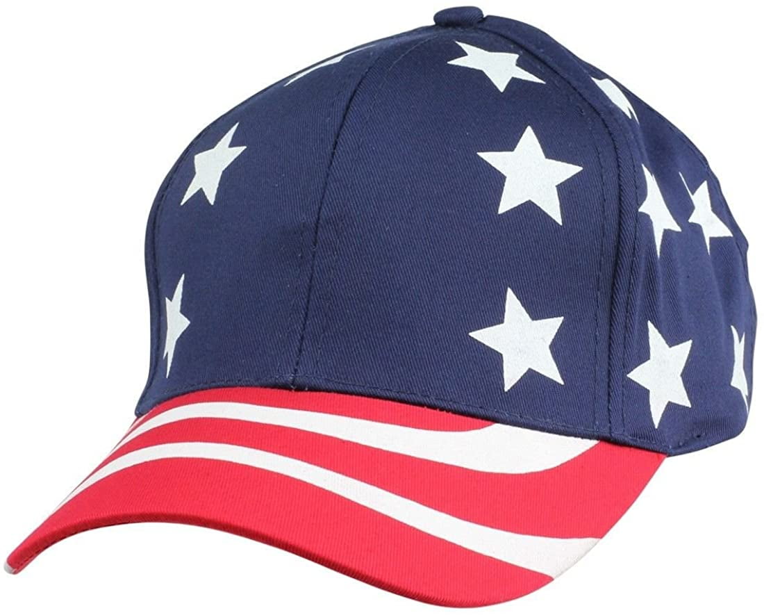 2 Packs USA Flag Patriotic Baseball Cap/Hat (2 Pack for Price of 1)