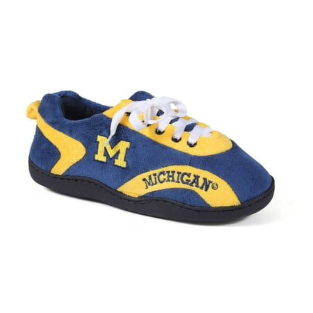 Happy Feet Mens and Womens Michigan Wolverines - All Around Slippers - Toddler Large