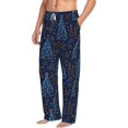 thumbnail image 2 of Uemuo Shining Christmas Tree Pattern Men's Wide Leg Palazzo Lounge Pants with Pockets Light Weight Loose Comfy Casual Pajama Pants-X-Large, 2 of 9