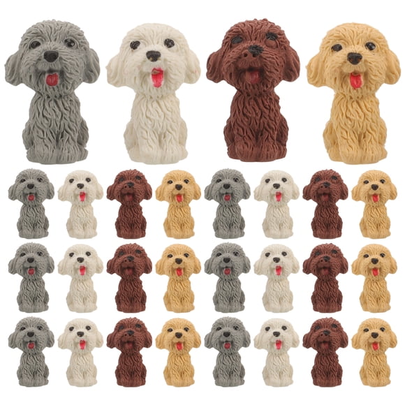 KAKOWELY 36pcs Fun Erasers Kids Erasers Puppy Erasers Animal Pencil Erasers for Kids,1.38"X0.94"X0.91"