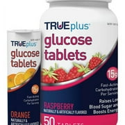 Angle View: TRUEplus Glucose Tablets 10 count, Orange