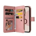 thumbnail image 4 of Wallet Case for Google Pixel 7 Pro, Magnetic Zipper Pouch Premium PU Leather with Kickstand Wallet Flip Shockproof Phone Case Wrist Strap Card Slots Holder Pocket Google Pixel 7 Pro,
Pink, 4 of 10