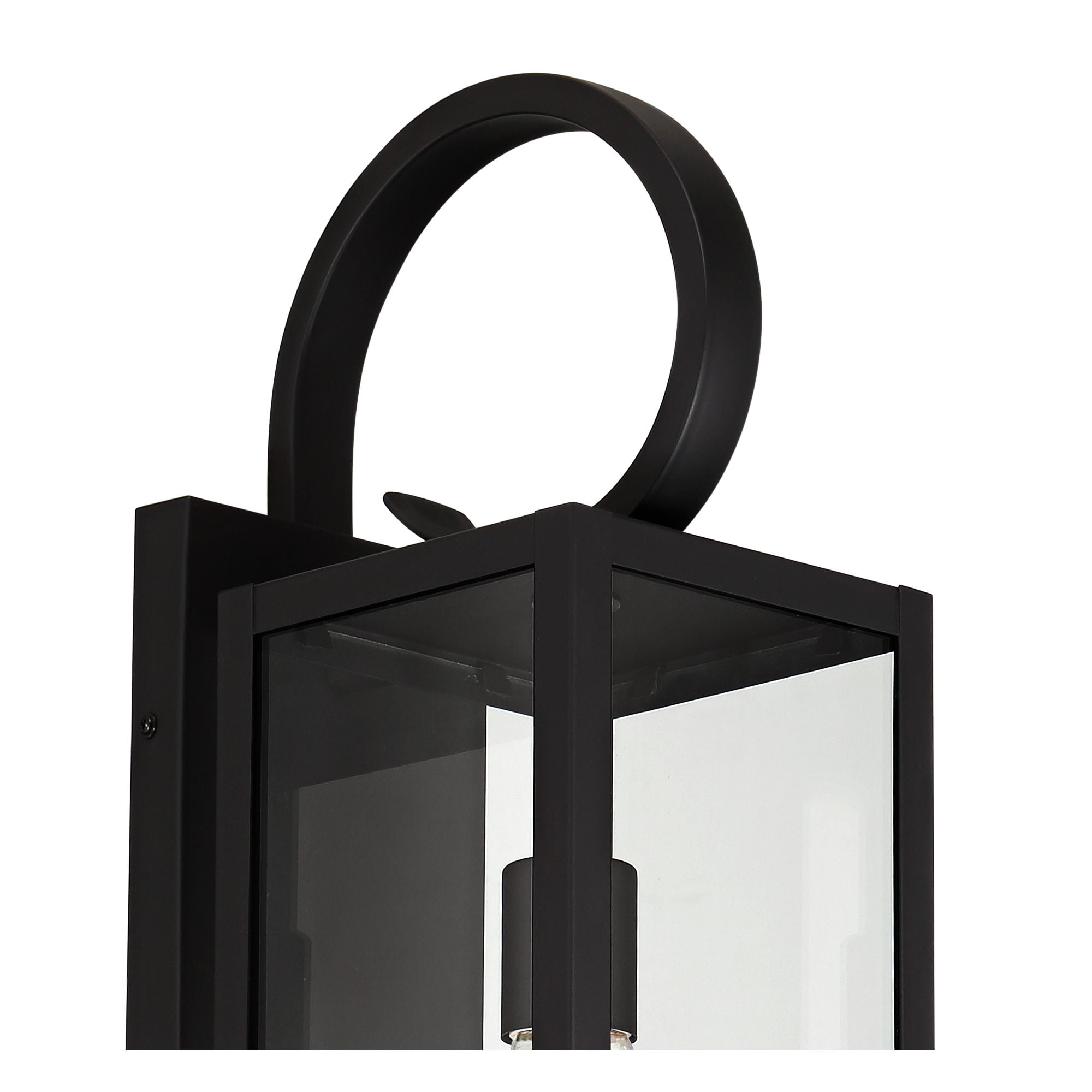 John Timberland Mira 21" High Farmhouse Rustic Lantern Outdoor Wall Light Fixture Mount Porch House Edison Bulb Black Finish